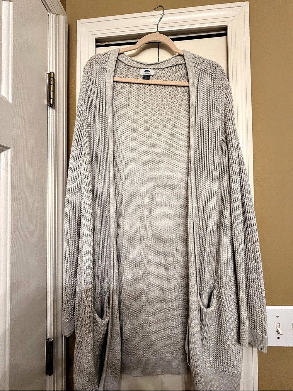 Old Navy Open-Front Longline Cardigan Sweater Gray XL